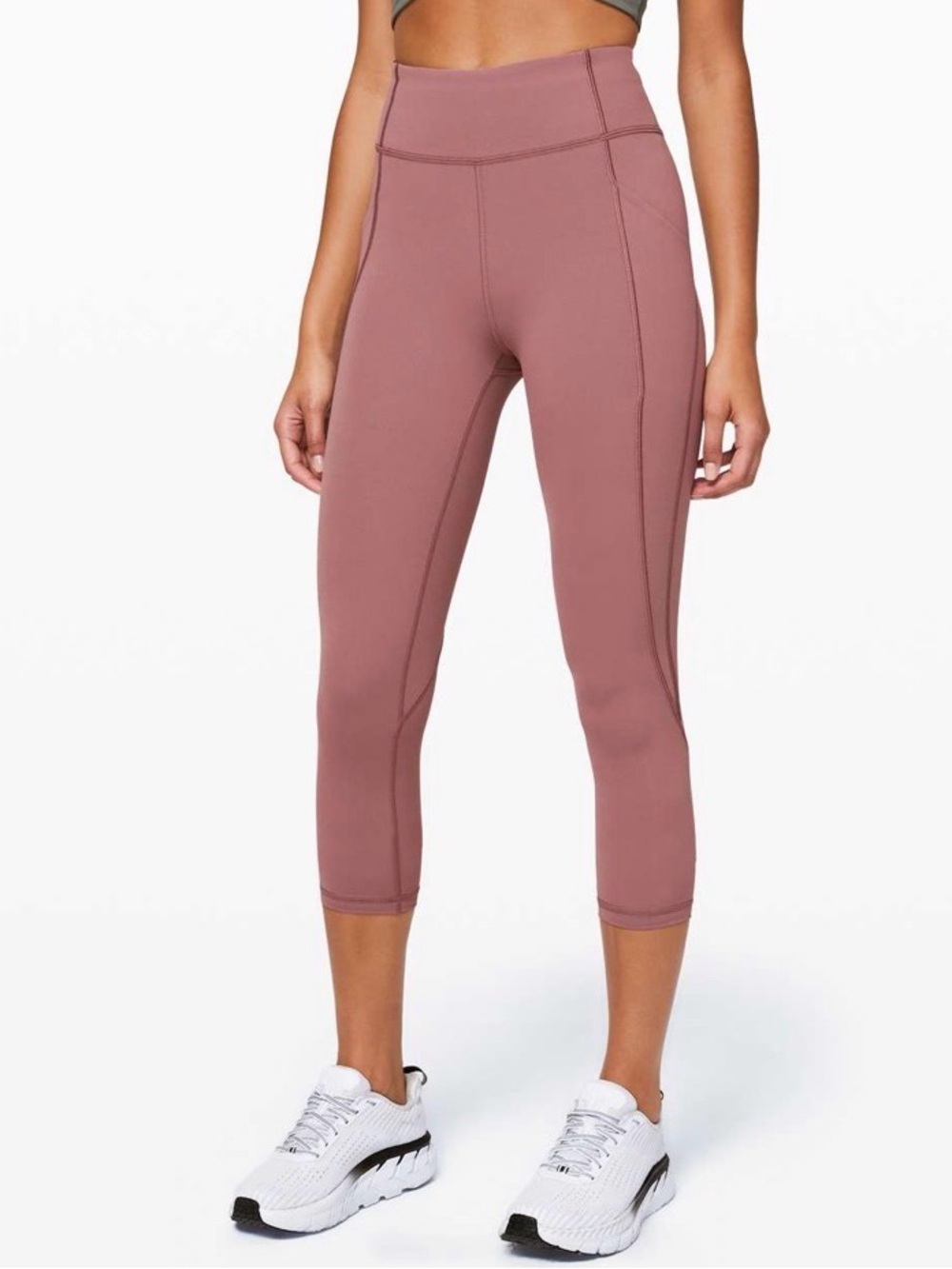 LULULEMON EUC size 6 TIME TO SWEAT CROP 23”/ Red dust